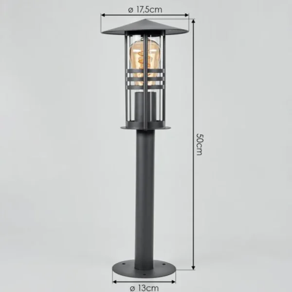 hofstein Borne lumineuse Fushun Anthracite, 1 lumière* Lampes Modernes