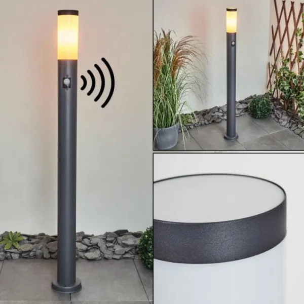 hofstein Borne lumineuse Gaborone Anthracite, 1 lumière, Détecteur de mouvement* Lampes Modernes