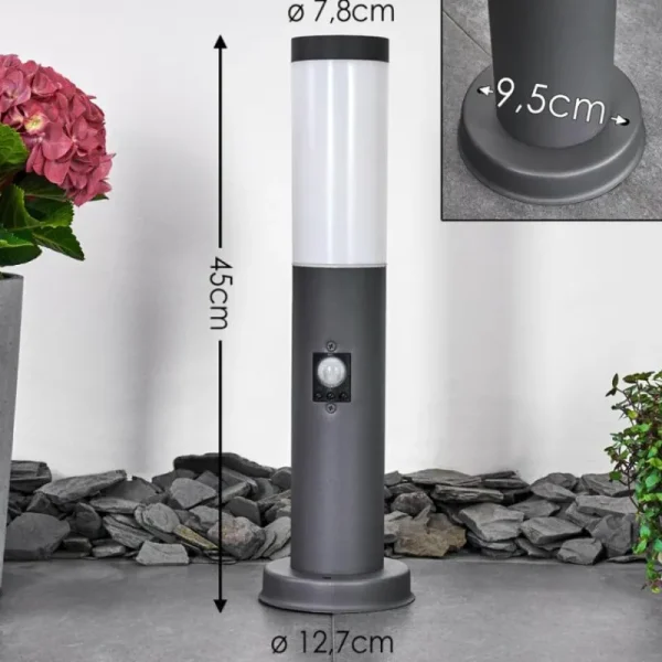 hofstein Borne lumineuse Gaborone Anthracite, 1 lumière, Détecteur de mouvement* Lampes Modernes
