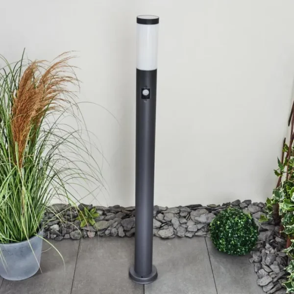 hofstein Borne lumineuse Gaborone Anthracite, 1 lumière, Détecteur de mouvement* Lampes Modernes