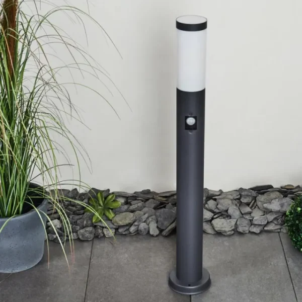 hofstein Borne lumineuse Gaborone Anthracite, 1 lumière, Détecteur de mouvement* Lampes Modernes