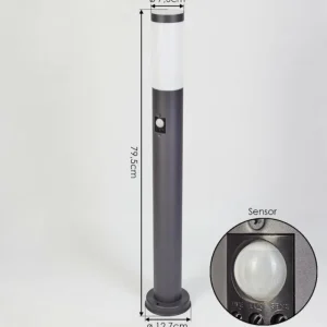 hofstein Borne lumineuse Gaborone Anthracite, 1 lumière, Détecteur de mouvement* Lampes Modernes