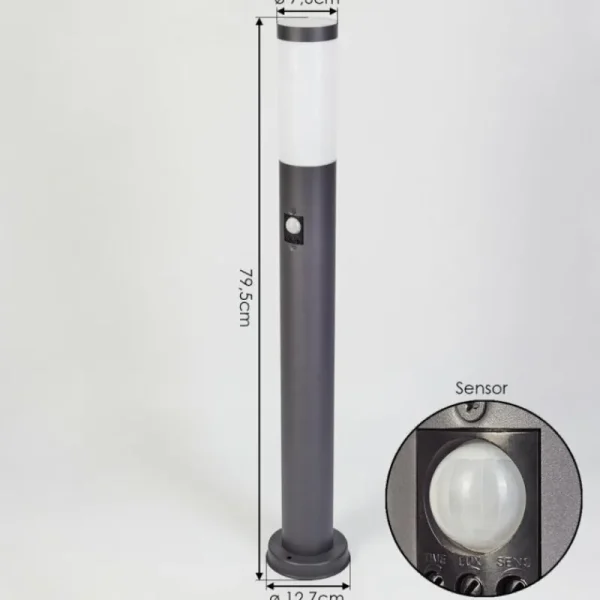 hofstein Borne lumineuse Gaborone Anthracite, 1 lumière, Détecteur de mouvement* Lampes Modernes
