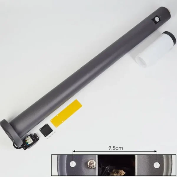 hofstein Borne lumineuse Gaborone Anthracite, 1 lumière, Détecteur de mouvement* Lampes Modernes