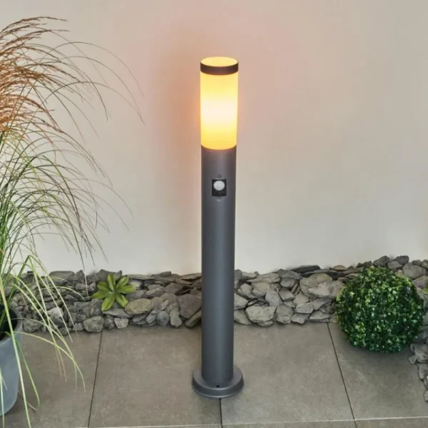 hofstein Borne lumineuse Gaborone Anthracite, 1 lumière, Détecteur de mouvement* Lampes Modernes