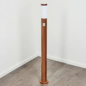 hofstein Borne lumineuse Gaborone Brun, Couleur bois, 1 lumière, Détecteur de mouvement* Lampes Modernes