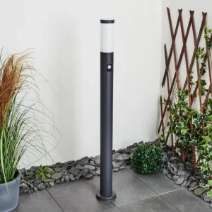 hofstein Borne lumineuse Gaborone Anthracite, 1 lumière, Détecteur de mouvement* Lampes Modernes