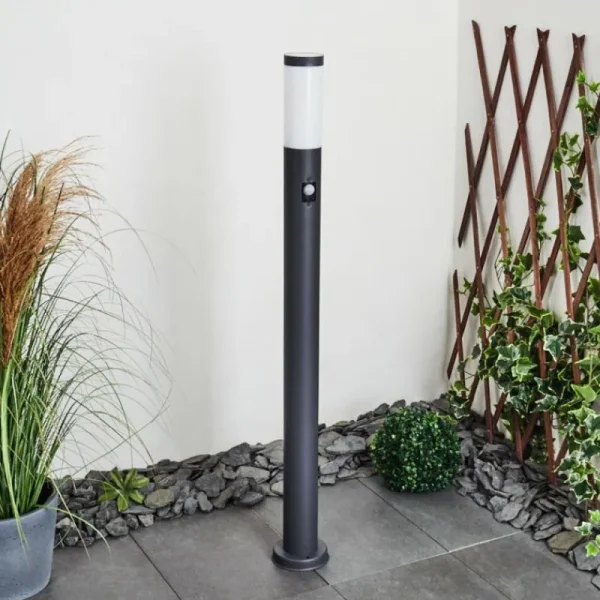 hofstein Borne lumineuse Gaborone Anthracite, 1 lumière, Détecteur de mouvement* Lampes Modernes