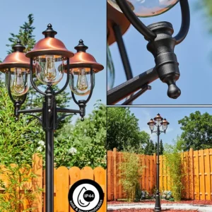 hofstein Borne lumineuse Gascon Noir, 3 lumières* Lampes Modernes