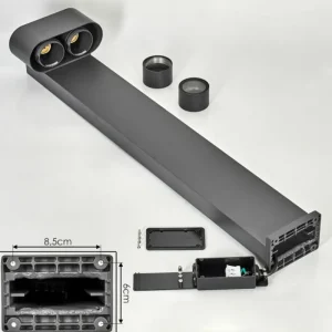 hofstein Borne lumineuse Guampacha Anthracite, 2 lumières* Lampes Modernes