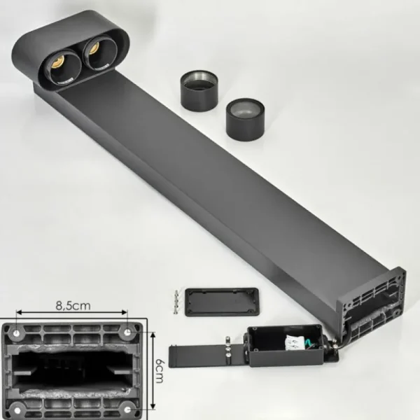 hofstein Borne lumineuse Guampacha Anthracite, 2 lumières* Lampes Modernes