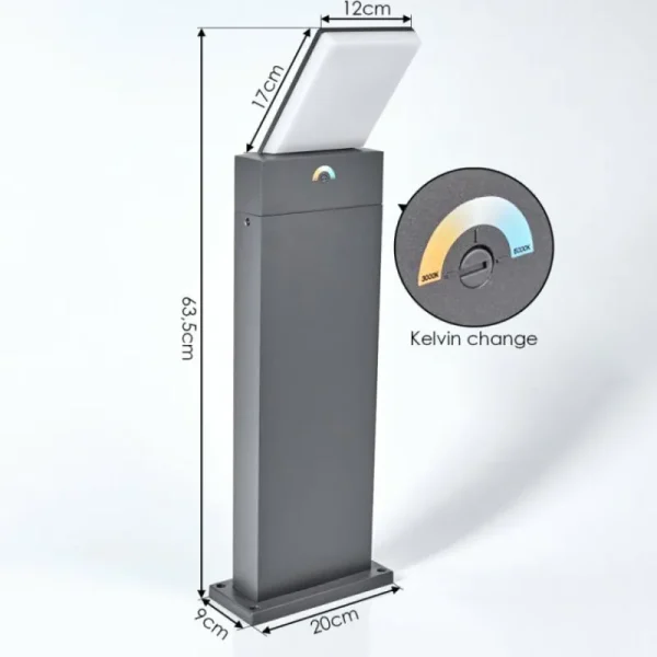 hofstein Borne lumineuse Heraklion LED Anthracite, 1 lumière* Lampes Modernes