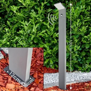 hofstein Borne lumineuse Korup LED Anthracite, 1 lumière, Détecteur de mouvement* Lampes Modernes