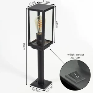 hofstein Borne lumineuse Lapa Noir, 1 lumière* Lampes Modernes