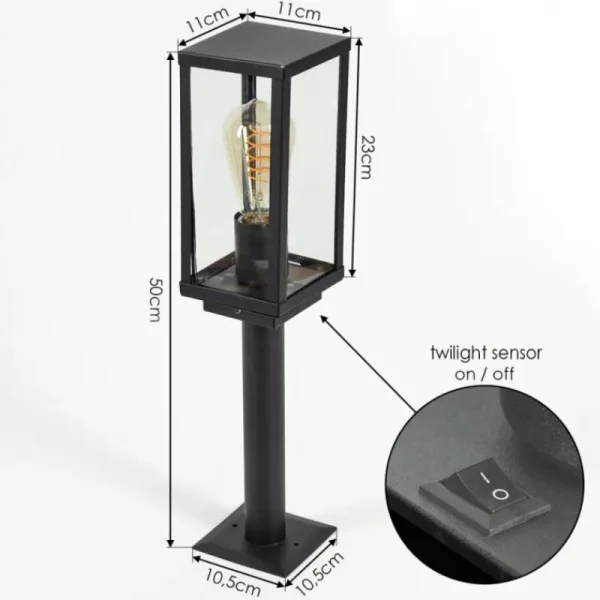 hofstein Borne lumineuse Lapa Noir, 1 lumière* Lampes Modernes
