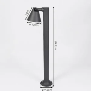 hofstein Borne lumineuse Milond Anthracite, 1 lumière* Lampes Modernes