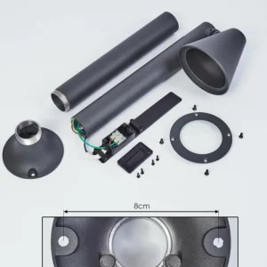 hofstein Borne lumineuse Milond Anthracite, 1 lumière* Lampes Modernes