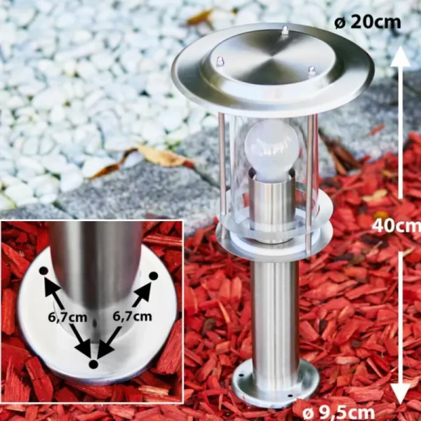 hofstein Borne lumineuse Mulo Acier inoxydable, 1 lumière* Lampes Modernes