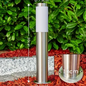 hofstein Borne lumineuse Norburg Acier inoxydable, 1 lumière* Lampes Modernes