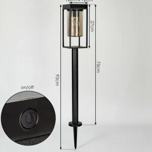 hofstein Borne lumineuse Palanga Noir, 1 lumière* Lampes Modernes