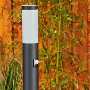 hofstein Borne lumineuse Ruti Noir, 1 lumière, Détecteur de mouvement* Lampes Modernes