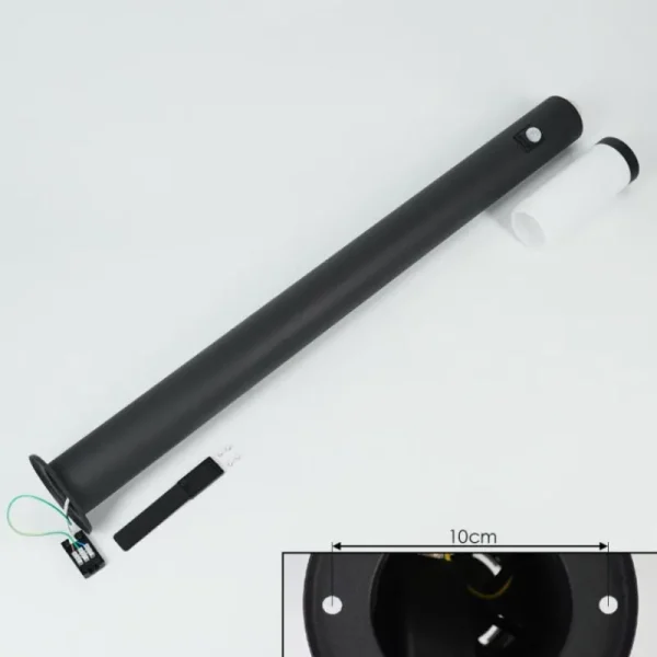 hofstein Borne lumineuse Ruti Noir, 1 lumière, Détecteur de mouvement* Lampes Modernes