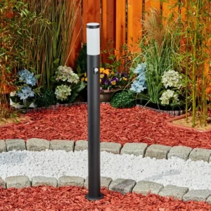 hofstein Borne lumineuse Ruti Noir, 1 lumière, Détecteur de mouvement* Lampes Modernes