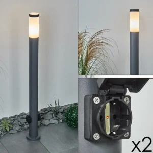 hofstein Borne lumineuse Sessa Anthracite, 1 lumière* Lampes Modernes