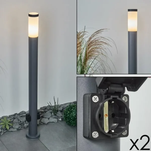 hofstein Borne lumineuse Sessa Anthracite, 1 lumière* Lampes Modernes