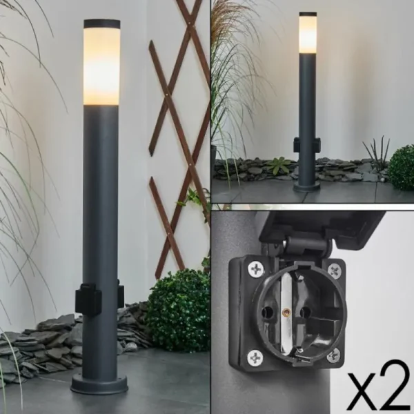 hofstein Borne lumineuse Sessa Anthracite, 1 lumière* Lampes Modernes