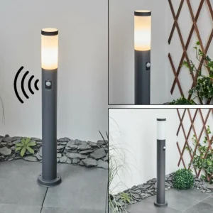 hofstein Borne lumineuse Sessa Anthracite, 1 lumière, Détecteur de mouvement* Lampes Modernes