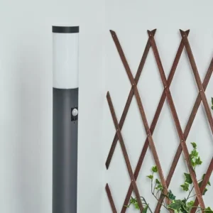hofstein Borne lumineuse Sessa Anthracite, 1 lumière, Détecteur de mouvement* Lampes Modernes