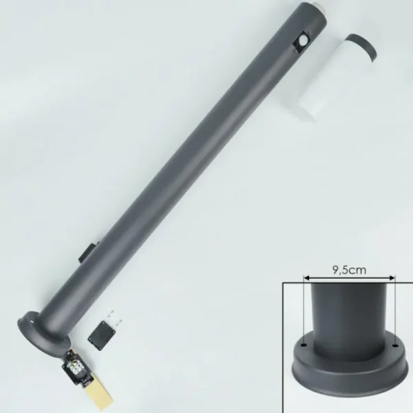 hofstein Borne lumineuse Sessa Anthracite, 1 lumière, Détecteur de mouvement* Lampes Modernes