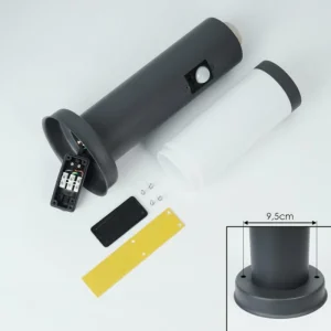 hofstein Borne lumineuse Sessa Anthracite, 1 lumière, Détecteur de mouvement* Lampes Modernes