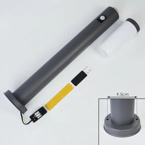 hofstein Borne lumineuse Sessa Anthracite, 1 lumière, Détecteur de mouvement* Lampes Modernes