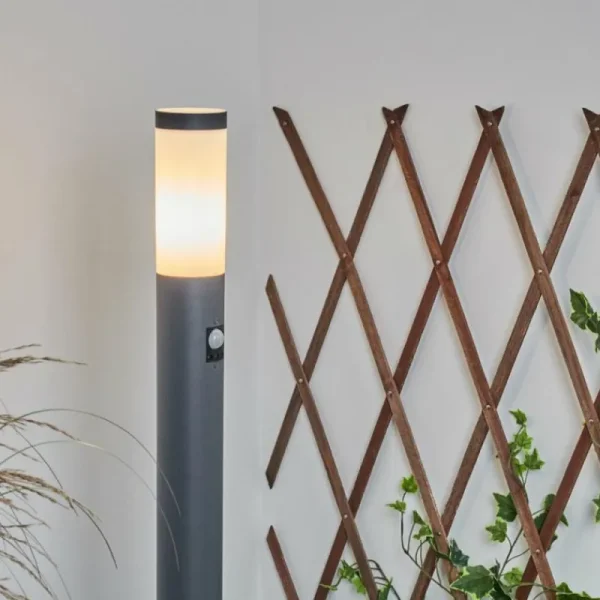 hofstein Borne lumineuse Sessa Anthracite, 1 lumière, Détecteur de mouvement* Lampes Modernes