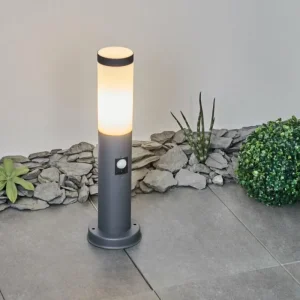 hofstein Borne lumineuse Sessa Anthracite, 1 lumière, Détecteur de mouvement* Lampes Modernes