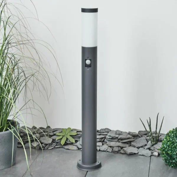 hofstein Borne lumineuse Sessa Anthracite, 1 lumière, Détecteur de mouvement* Lampes Modernes