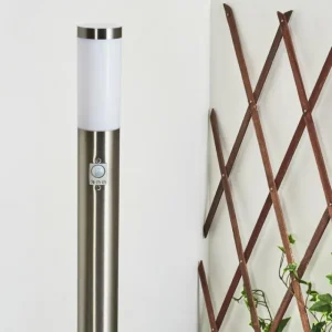 hofstein Borne lumineuse Sessa Nickel mat, 1 lumière, Détecteur de mouvement* Lampes Modernes