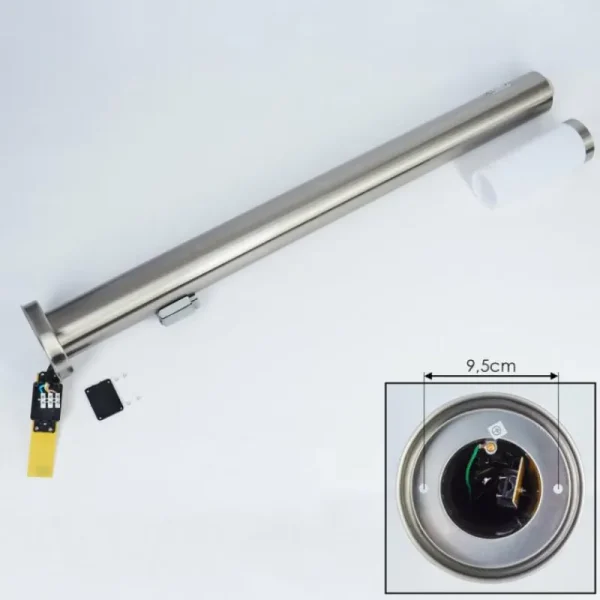 hofstein Borne lumineuse Sessa Nickel mat, 1 lumière, Détecteur de mouvement* Lampes Modernes