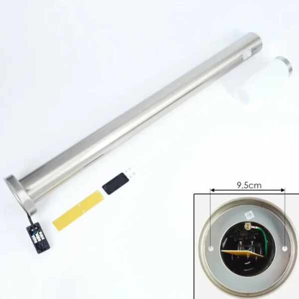 hofstein Borne lumineuse Sessa Nickel mat, 1 lumière, Détecteur de mouvement* Lampes Modernes
