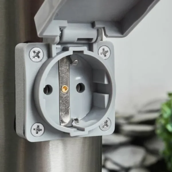 hofstein Borne lumineuse Sessa Nickel mat, 1 lumière, Détecteur de mouvement* Lampes Modernes