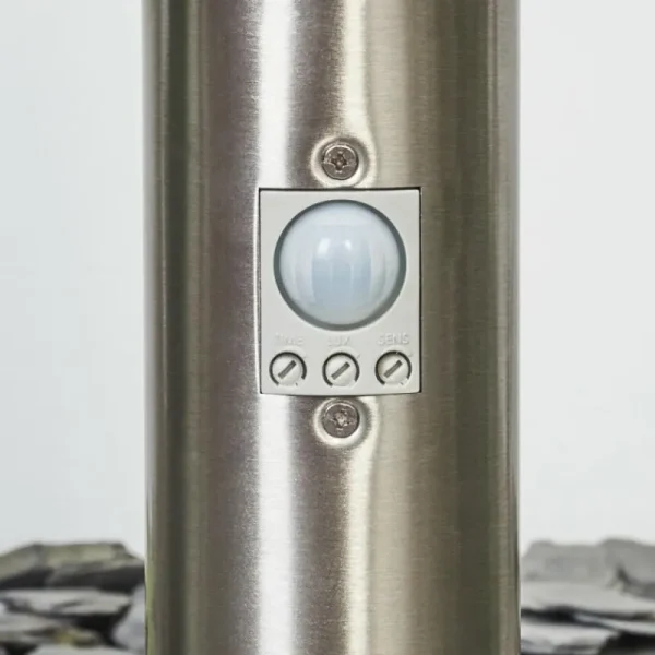 hofstein Borne lumineuse Sessa Nickel mat, 1 lumière, Détecteur de mouvement* Lampes Modernes