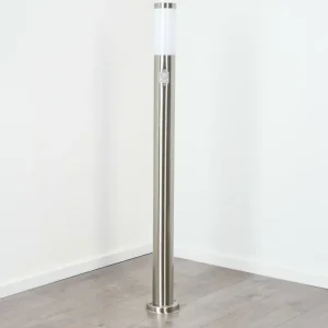 hofstein Borne lumineuse Sessa Nickel mat, 1 lumière, Détecteur de mouvement* Lampes Modernes