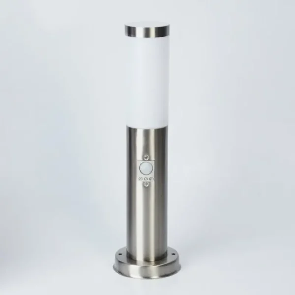 hofstein Borne lumineuse Sessa Nickel mat, 1 lumière, Détecteur de mouvement* Lampes Modernes