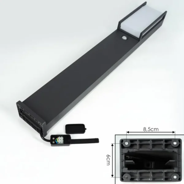 hofstein Borne lumineuse Skove LED Anthracite, 1 lumière, Détecteur de mouvement* Lampes Modernes