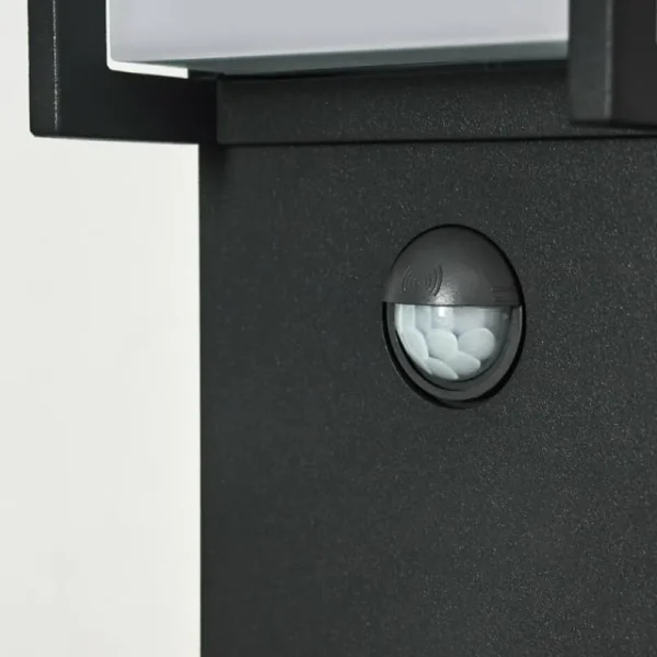 hofstein Borne lumineuse Skove LED Anthracite, 1 lumière, Détecteur de mouvement* Lampes Modernes