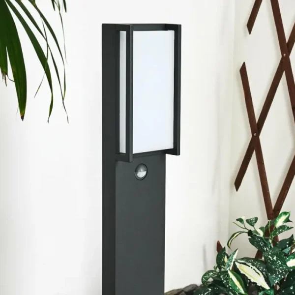 hofstein Borne lumineuse Skove LED Anthracite, 1 lumière, Détecteur de mouvement* Lampes Modernes