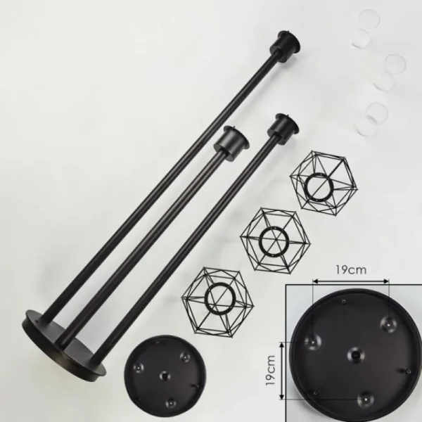 hofstein Borne lumineuse Solda Noir, 3 lumières* Lampes Modernes