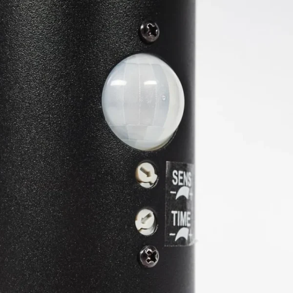 hofstein Borne lumineuse Solda Noir, 1 lumière, Détecteur de mouvement* Lampes Modernes